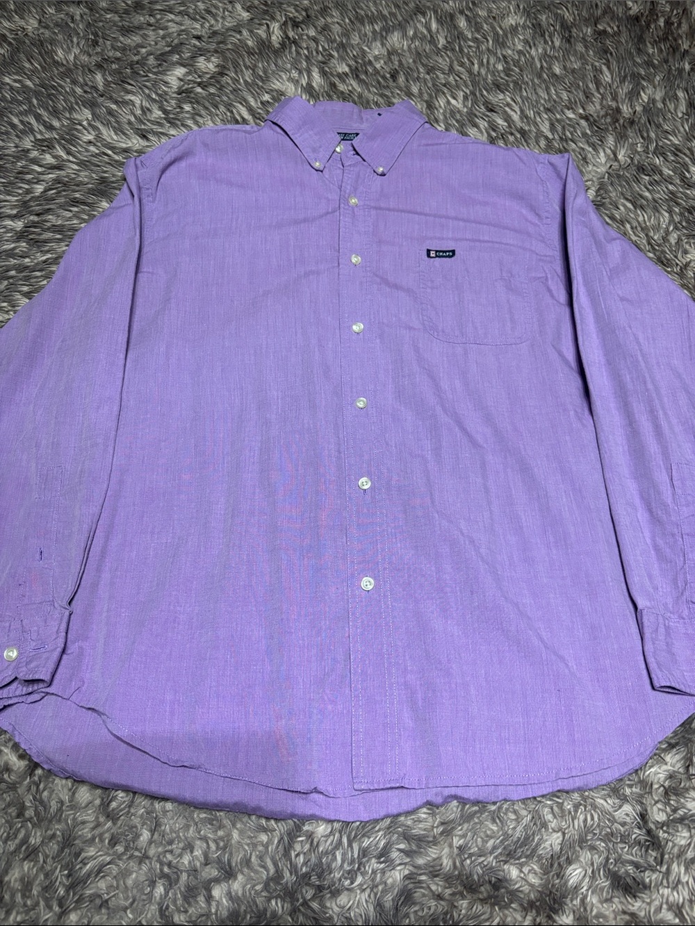 Chaps Purple Long-Sleeve Button-Down Shirt